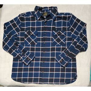 Jach's Mfg Men's Heritage Flannel Blue White Black Red Plaid LS XXL Heavy